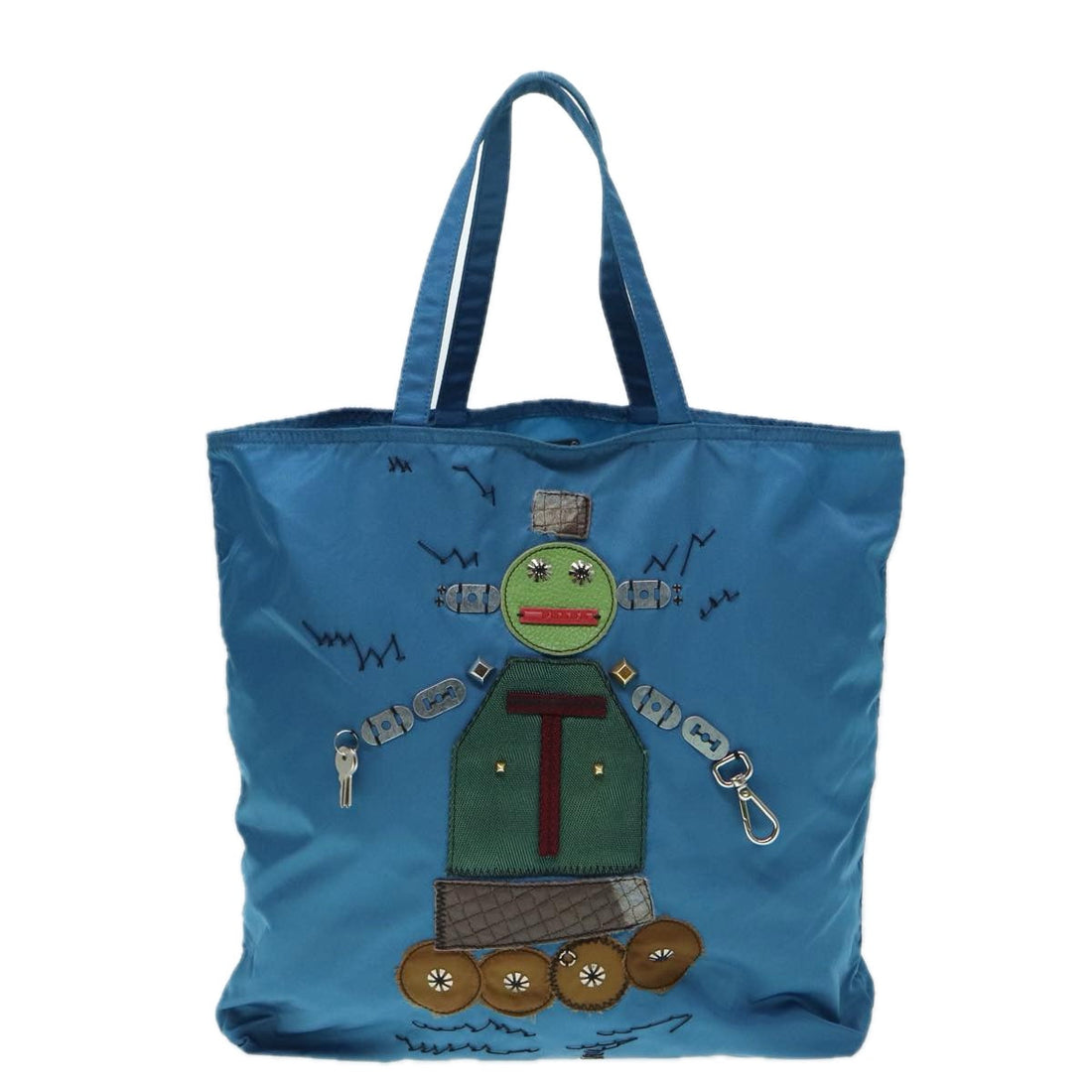 Robot Tote Blue Nylon Style