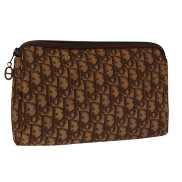 Oblique Canvas Pouch Brown