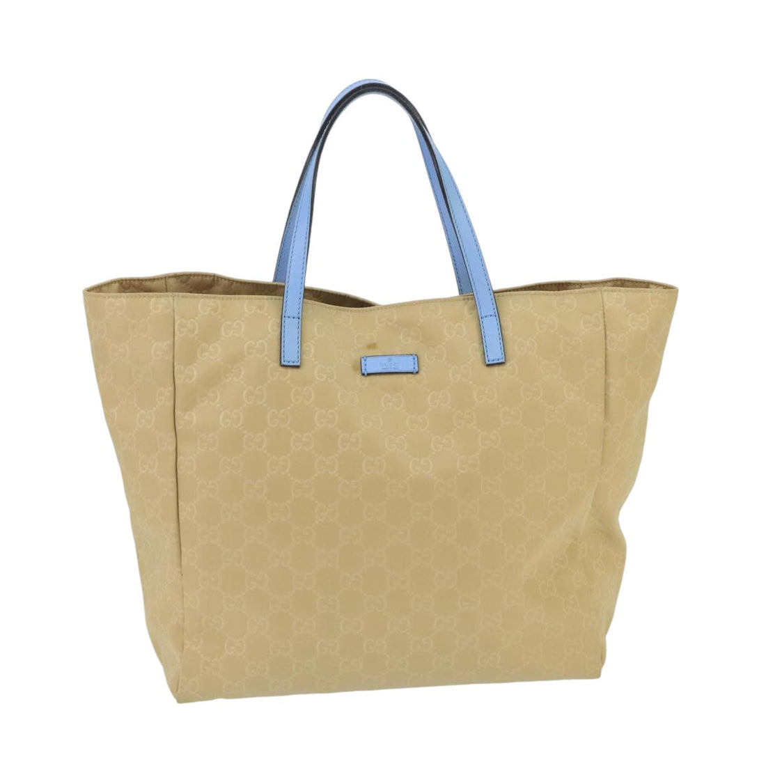 GG Plus Tote Bag BeigeLight Blue