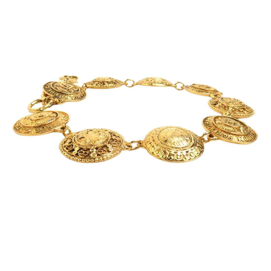 Vintage Coin Bracelet Gold Medallion