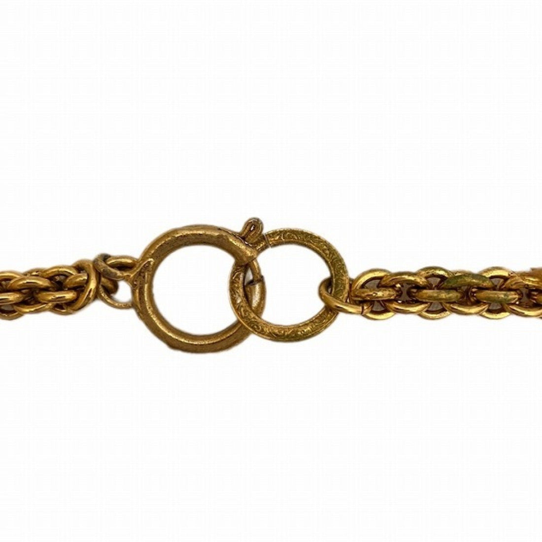 Vintage Pearl Necklace Gold Chain CC Charm