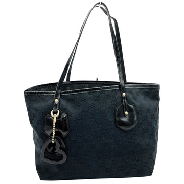 GG Canvas Tote Black Heart Charm