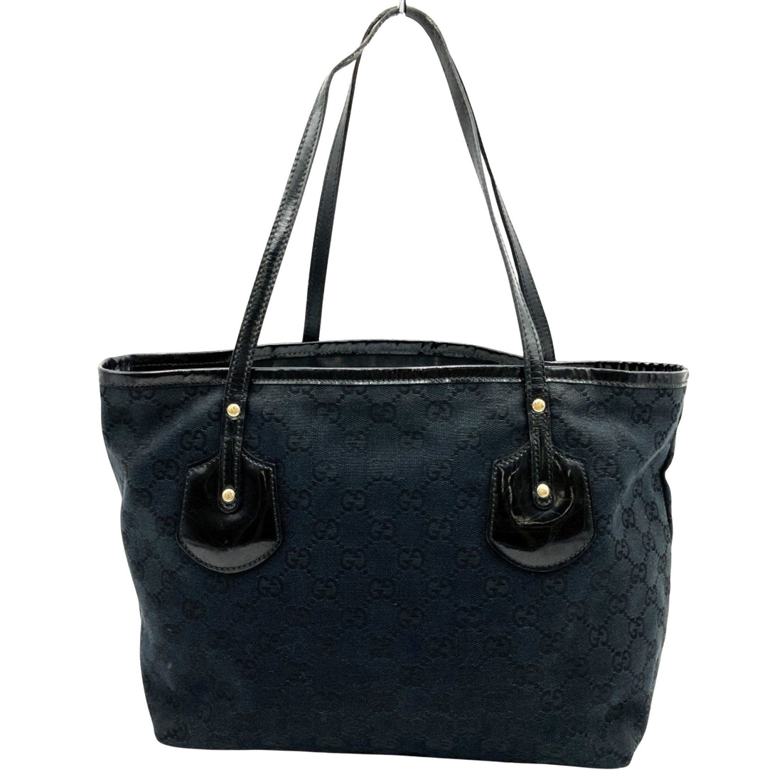 GG Canvas Tote Black Heart Charm