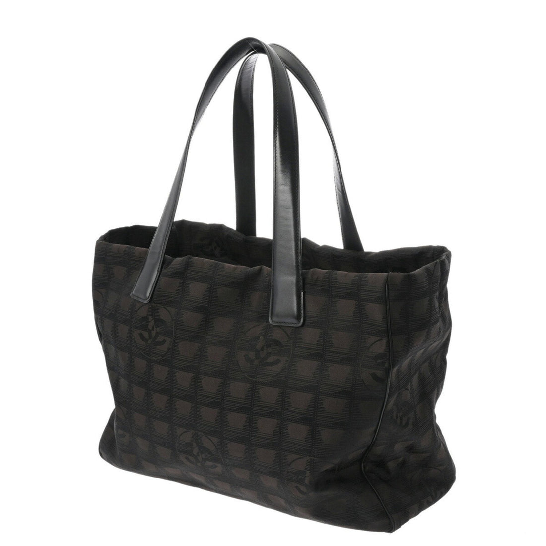 Shopping Tote Black Grid Style