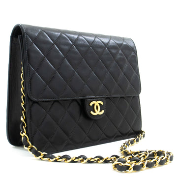 Classic Flap Wallet on Chain Black Quilted Lambskin