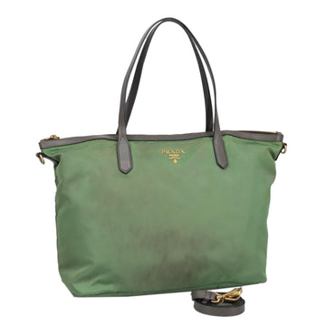 Prada Tessuto Vela Shopping Tote Green