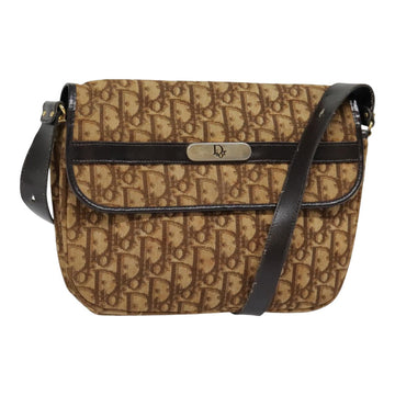 Vintage Dior Shoulder Bag Beige and Brown Oblique