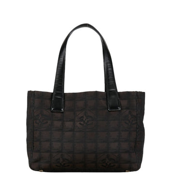 Quilted Tote Bag Brown Canvas