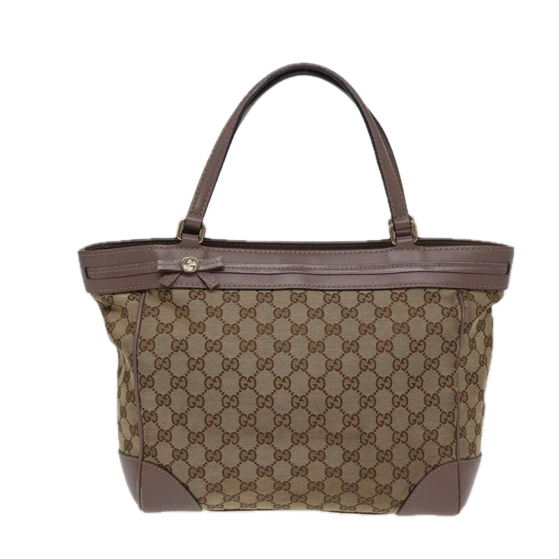 GG Plus Tote Brown Leather Trim