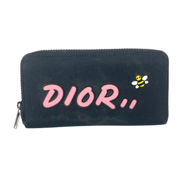 Dior Bee Embroidery Zip Wallet