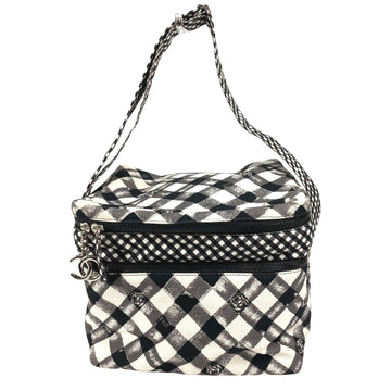 Gingham Crossbody Bag Black and White