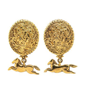 Horse Earrings Medallion Design