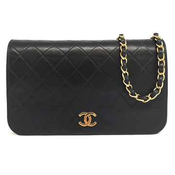 Classic Wallet on Chain Black Lambskin