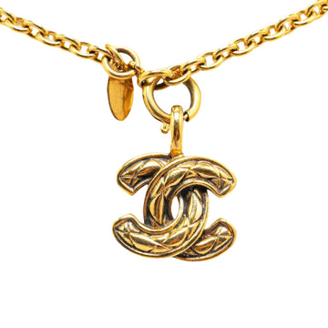 CC Logo Pendant Necklace Gold Chain