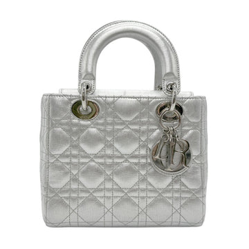 Lady Dior Metallic Silver Lambskin