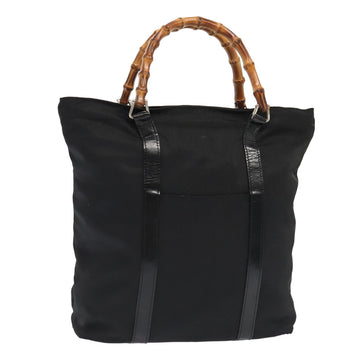 Bamboo Tote Black Canvas