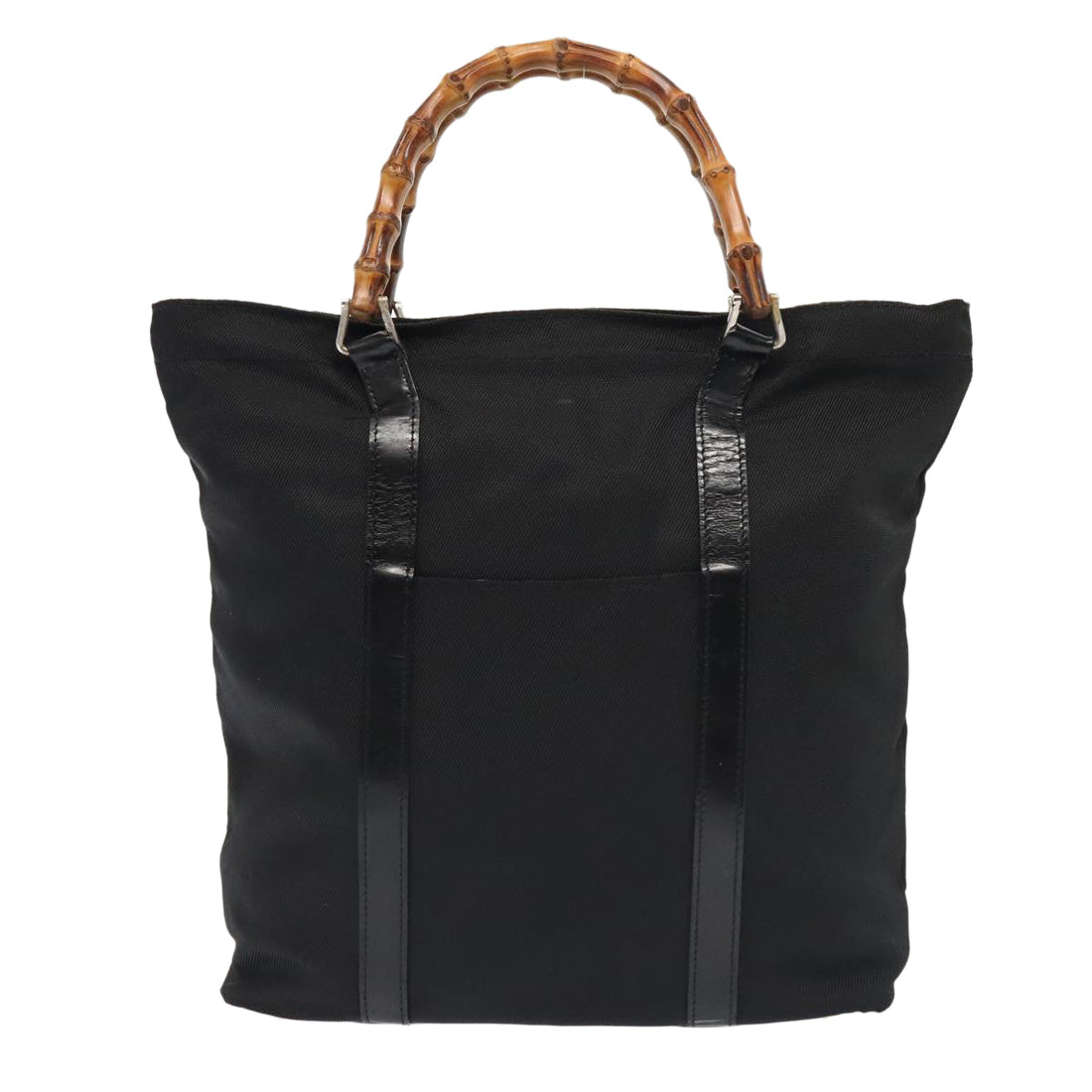 Bamboo Tote Black Canvas