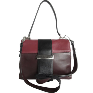 Saffiano Leather Top Handle Bag Bicolor