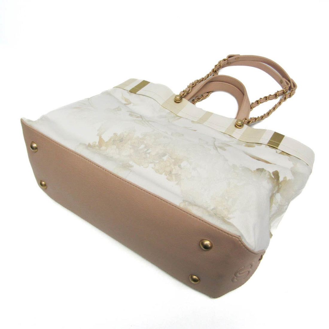 Floral Tote Beige Canvas Tote