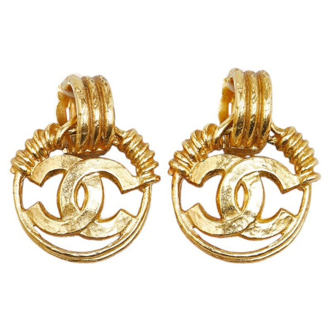 Vintage CC Earrings Twisted Rope