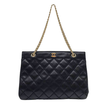 Classic Quilted Tote Black Lambskin