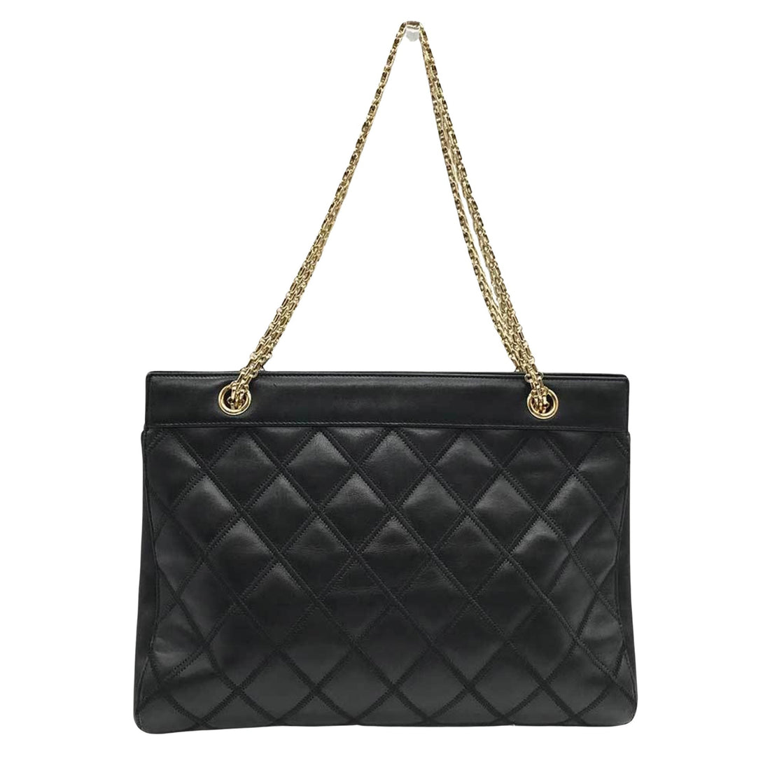 Classic Quilted Tote Black Lambskin
