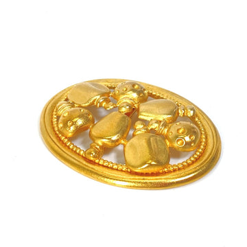 Vintage Gold Brooch Oval Perfume Bottles