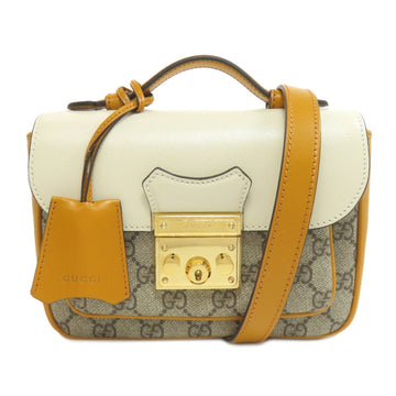 Canvas Padlock Bag with Clochette Key and Shoulder Strap