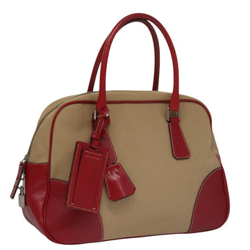 Prada Tessuto Handbag Beige  Red