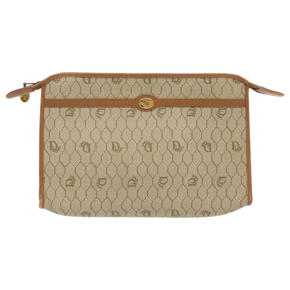 Vintage Dior Clutch Beige Canvas