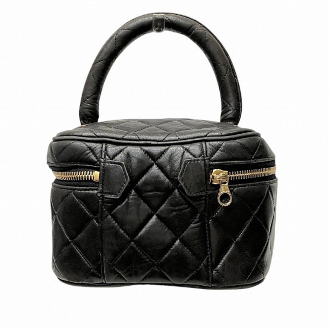 Vintage Quilted Leather Vanity Case