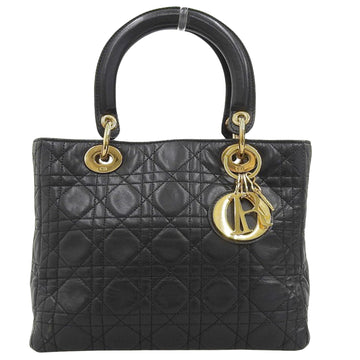 Diorama Handbag Black Lambskin Leather