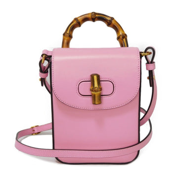 Bamboo 1947 Pink Leather Top Handle Bag