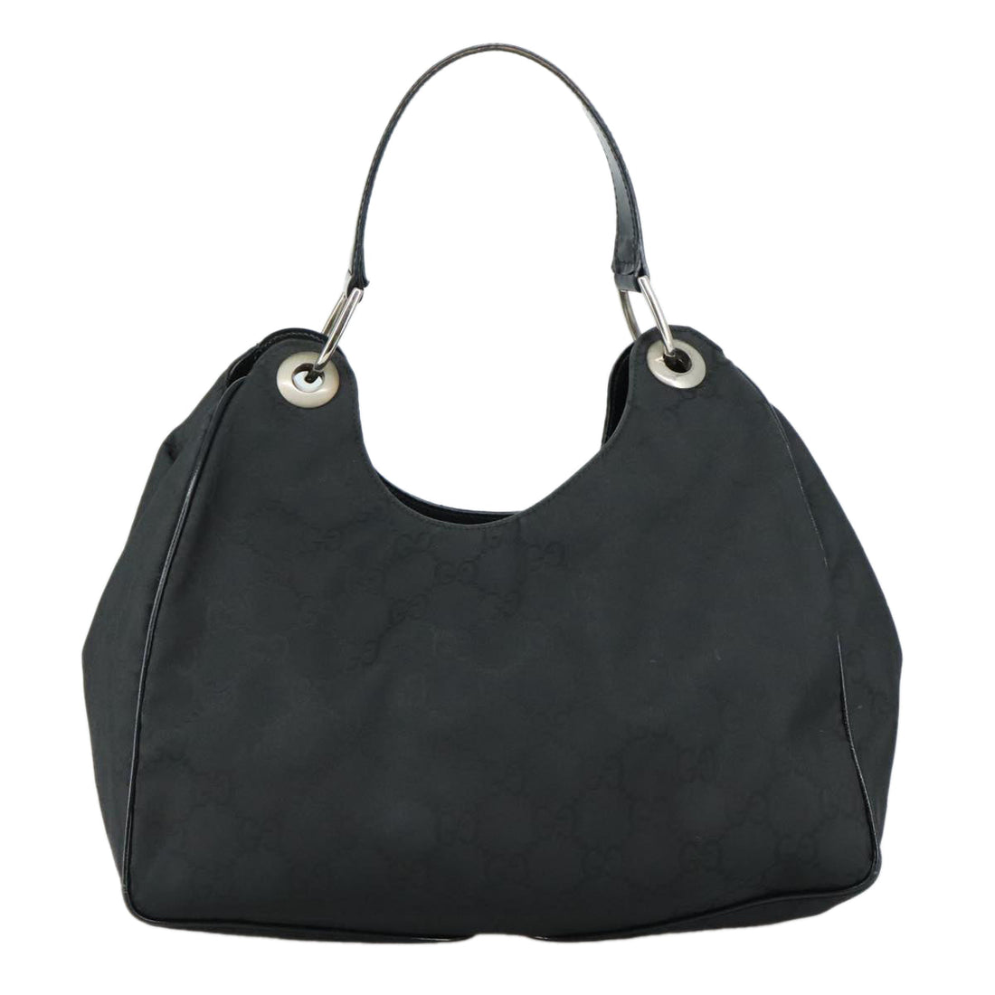 GG Canvas Tote Bag with Leather Trim