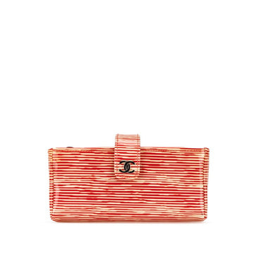 Striped Clutch Patent Leather
