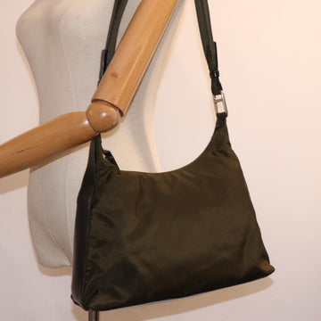 Prada Tessuto Shoulder Bag Olive Green