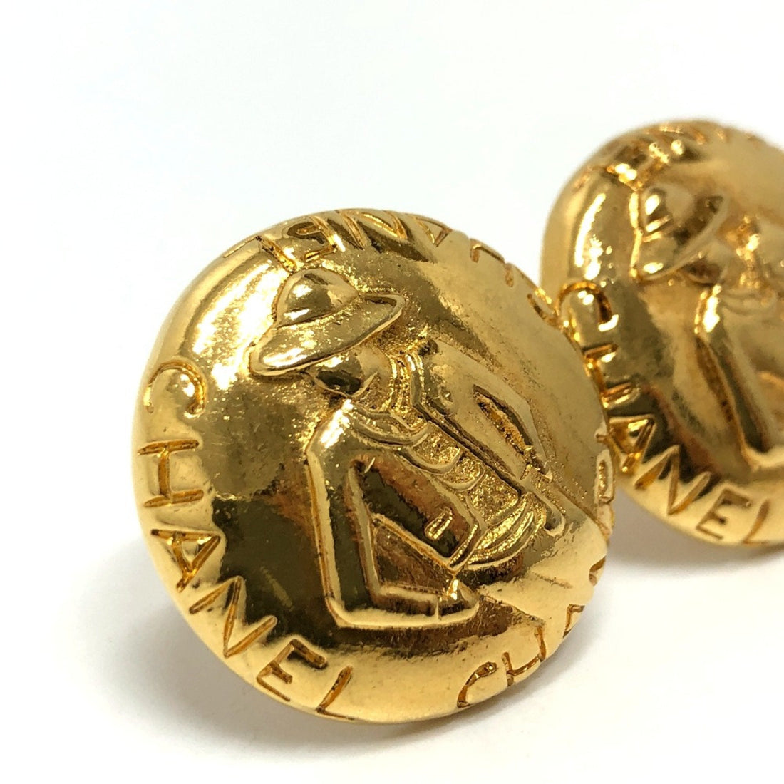Vintage Girl in Hat Earrings