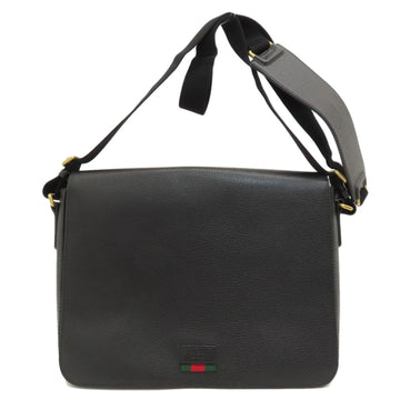 GG Marmont Messenger Bag Black Leather