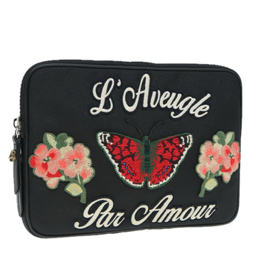 Embroidered Butterfly Clutch