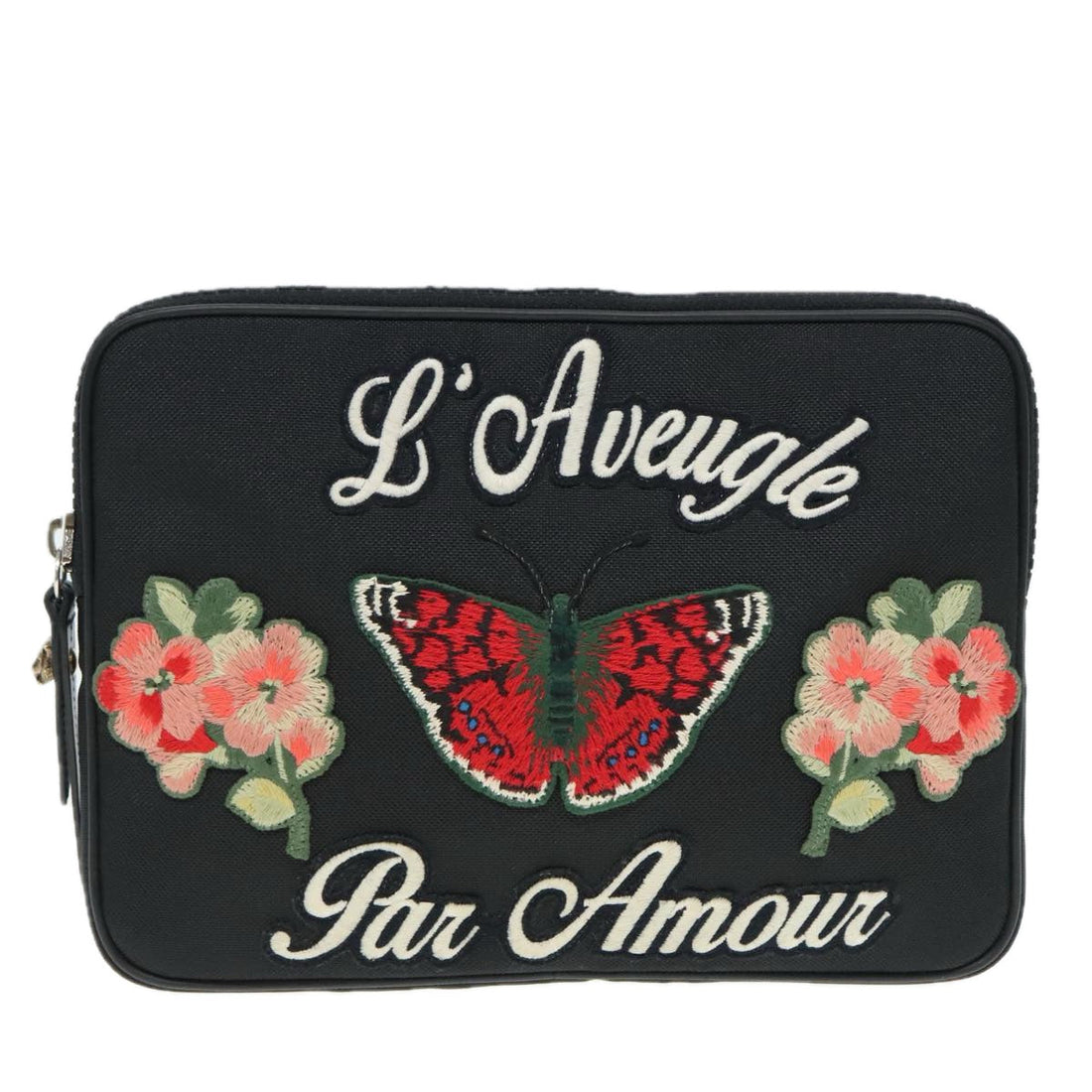 Embroidered Butterfly Clutch