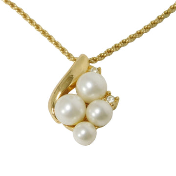 Pearl  Diamond Pendant Necklace