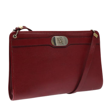 Vintage Leather Shoulder Bag  Red