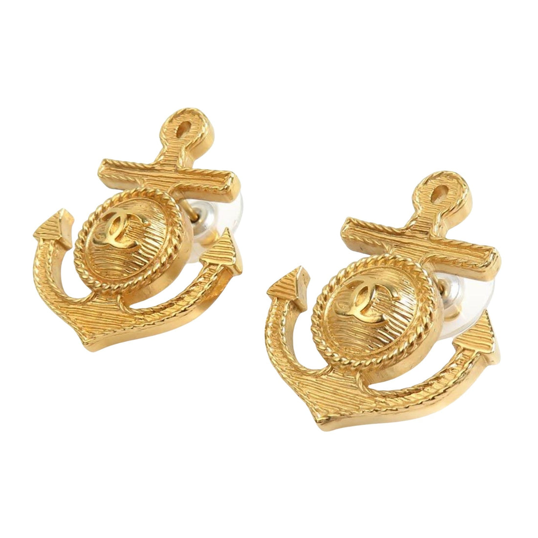 Anchor Earrings GoldTone