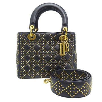 Diorama Studded Calfskin Handbag