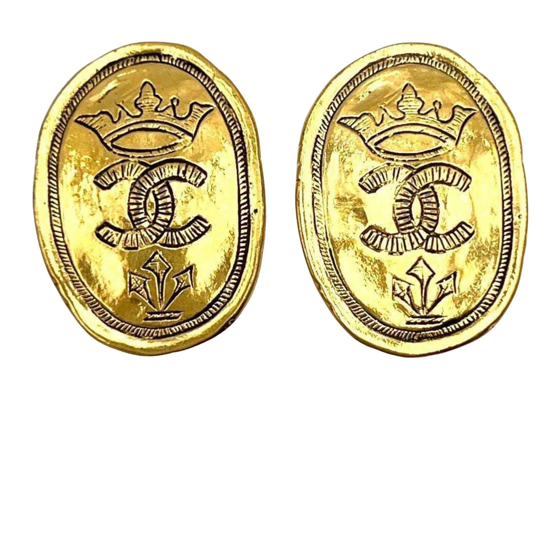 Vintage CC Logo Cufflinks Oval Design