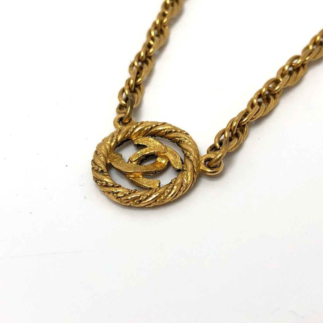 CC Logo Necklace Gold Rope Chain