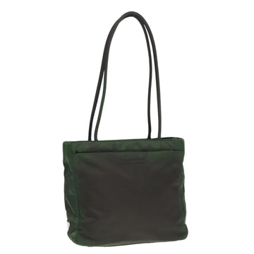 Prada Tessuto Shoulder Bag Green Nylon Tote