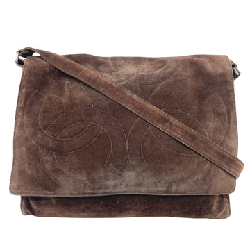 Suede Shoulder Bag CC Quilted