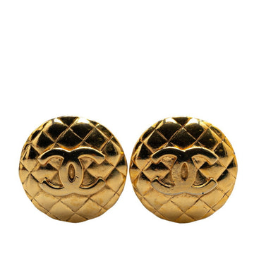 CC Quilted Logo Earrings Round