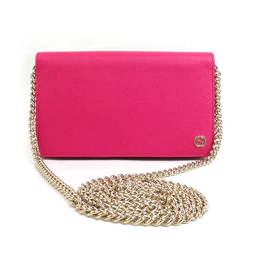 Interlocking G Leather Clutch with Strap